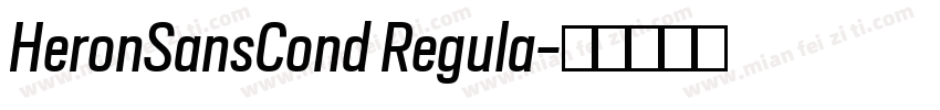 HeronSansCond Regula字体转换
